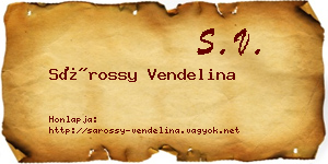 Sárossy Vendelina névjegykártya